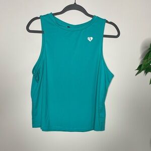 Women’s Best Teal Relaxed Sleeveless Muscle Tee